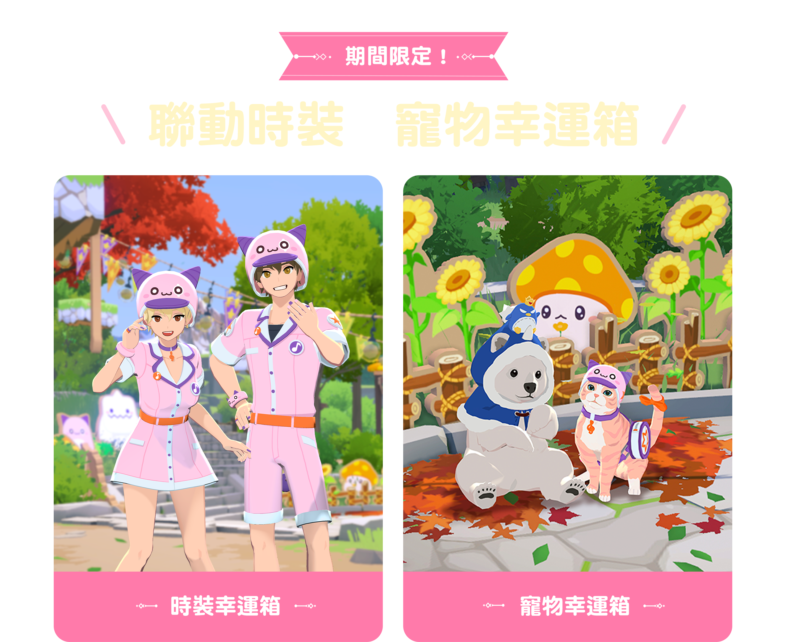 期間限定！聯動時裝＆寵物幸運箱